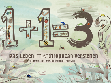 Plakat mit Schriftzug 1+1=3