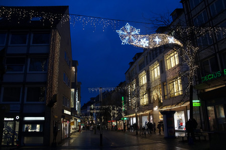 Die Weihnachtsbeleuchtung in der Hildesheimer Innenstadt