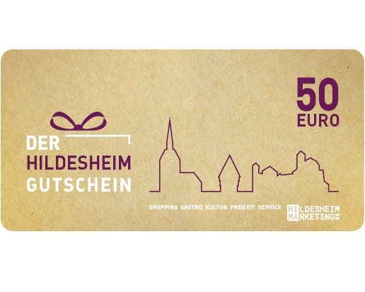 zu sehen ist der Hildesheim Gutschein im Wert von 50 Euro