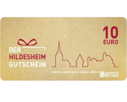 zu sehen ist der Hildesheim Gutschein mit dem Wert von 10 Euro